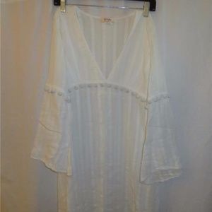 PIA WHITE SWIMSUIT COVER UP DRESS  - SIZE M